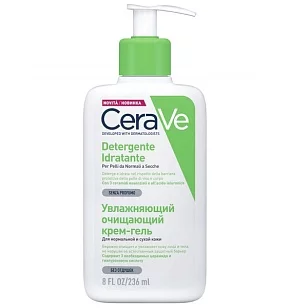 CeraVe Эмульсия-гель очищающая/увлажняющая  для нормальной и сухой кожи 236мл