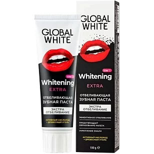 GLOBAL WHITE Зубная паста отбеливающая Extra whitening 100 г