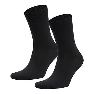 RuSocks Носки гладкие 2й борт/высокий паголенок муж. черные 31р-р