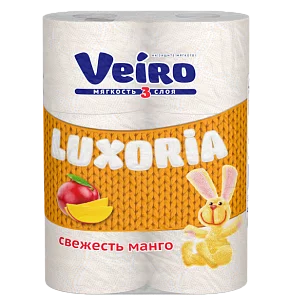 Вейро Luxoria Туалетная бумага Aroma манго 3-слойная, 6шт