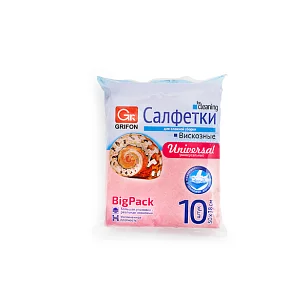 GRIFON Салфетки для кухни из вискозы 30х38см, 10шт