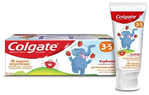 Colgate Зубная паста детская с фтором 3-5лет Клубника, 40мл