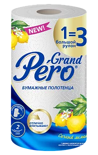 Pero Grand Бумажные полотенца Лимон 1=4 2сл, 1рул