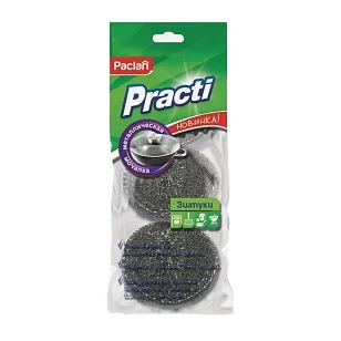 Paclan Мочалка металлическая малая, 3шт