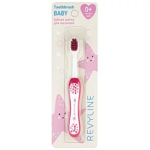Revyline S3900 BABY Зубная щетка детская 0-3лет розовая мягкая