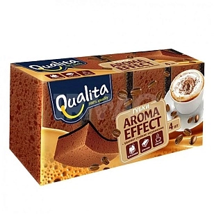 QUALITA Губки кухонные AROMA EFFECT 4шт