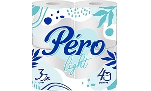 Pero Light Туалетная бумага 3сл, 4рул