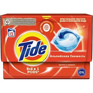 TIDE Капсулы-гель Альпийская свежесть 12штх16.8г