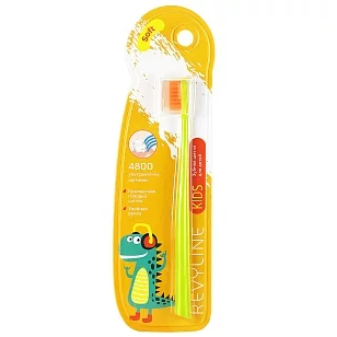 Revyline S4800 KIDS Зубная щетка детская 3-12лет желтая мягкая