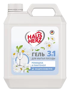 HausHerz Средство для мытья посуды Ромашка и Пантенол 5л