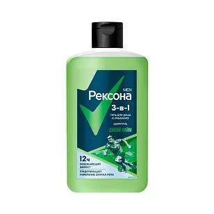 REXONA MEN Гель д/душа 3в1 Дикий лайм 490мл