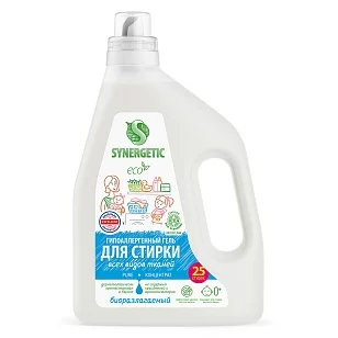 SYNERGETIC Средство для стирки Pure гель, 1,5л