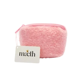 Mæth Косметичка Меховая светло-розовая 11х1,5х9см