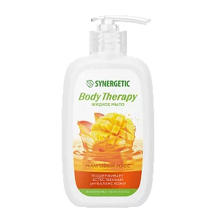 SYNERGETIC Жидкое мыло Body Therapy Манговый мусс 250мл