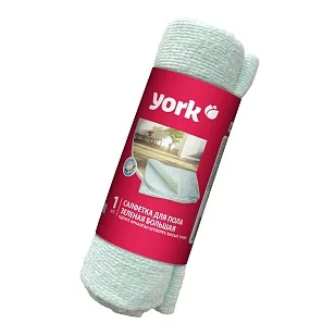 YORK Салфетка для пола хлопковая бирюзовая в рулоне 60х75см