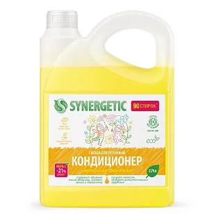 SYNERGETIC Кондиционер-ополаскиватель для белья Цветочная фантазия, 2,75л