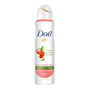 DOVE Део спрей Клубника и лайм 150мл
