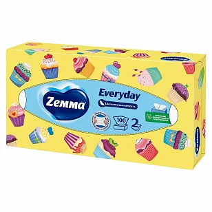 ZEMMA Everyday Салфетки бумажные 2-слойные 100шт
