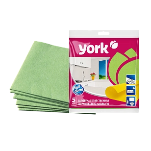 YORK Салфетка вискозная Домашняя 35х35см 5шт