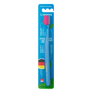 SYNERGETIC Зубная щетка Jbrush голубая средняя