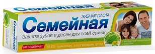 Свобода Семейная Зубная паста Подорожник и зверобой, 124г