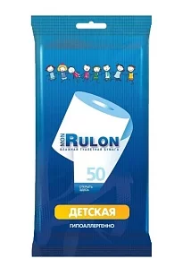Mon Rulon Влажная туалетная бумага Детская, 50шт