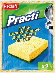 Paclan Губки для посуды Целлюлозная, 2шт