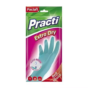 Paclan Перчатки резиновые Extra Dry р-р S пара