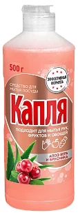 Капля Vox Жидкость д/посуды Алоэ-вера и брусника 500г