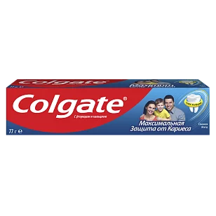 Colgate Зубная паста Максимальная защита от кариеса Свежая мята, 50мл