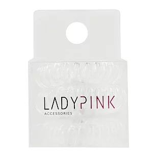 LADY PINK Набор резинок-пружинок SLINKY BOX белых прозранчых, 3шт