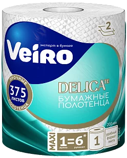 Вейро Delicate Полотенца бумажные 2-слойные 75м 1шт