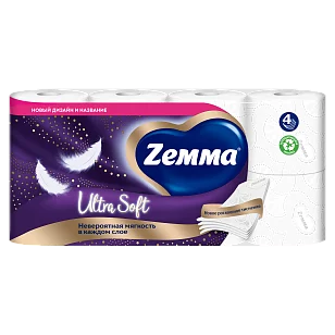 ZEMMA Ultra Soft Туалетная бумага 4-слойная 8шт