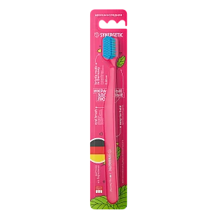 SYNERGETIC Зубная щетка Jbrush розовая средняя