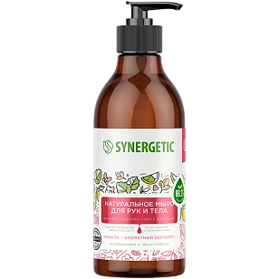 SYNERGETIC Жидкое мыло Пачули и ароматный бергамот 380мл