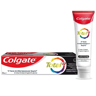 Colgate Зубная паста Total 12 Глубокое очищение с древесным углем 100мл