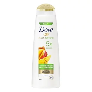 DOVE Шампунь Глубокое питание и восстановление Манго, 380мл