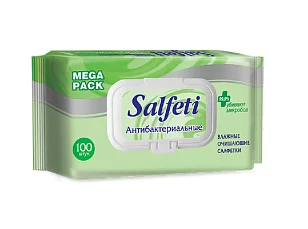 Salfeti Салфетки влажные антибактериальные с клапаном, 100шт