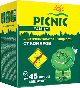 Picnic Family Электрофумигатор Антей+жидкость от комаров 45 ночей