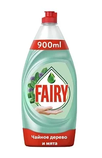 FAIRY Жидкость для посуды Нежные руки Чайное дерево и мята, 900мл