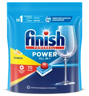 Finish Power Капсулы для ПММ Лимон 70шт