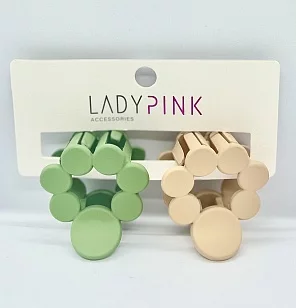 LADY PINK Набор крабов бежевый и зеленый, 2шт
