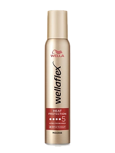 Wella Wellaflex Мусс для волос Heat Protection Теплозащита ССФ 5, 200мл