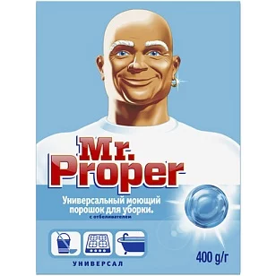 Mr.Proper Средство для уборки Универсал с отбеливателем порошок 400г