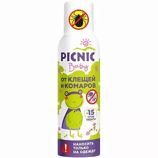 Picnic Baby Аэрозоль от клещей и комаров для детей 125мл