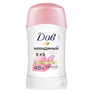 DOVE Део стик Невидимый Нежность лепестков, 40мл