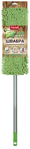 Paclan Швабра с плоской насадкой шенилл и телескопической ручкой Green Mop Soft 1шт