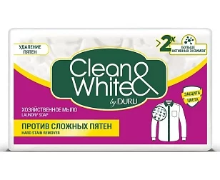 DURU Clean&White Хозяйственное мыло Против пятен 120г (16шт/кор)