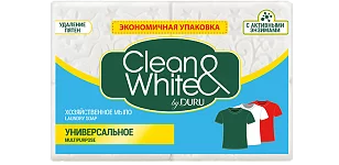 DURU Clean&White Хозяйственное Универсальное мыло 4х120г