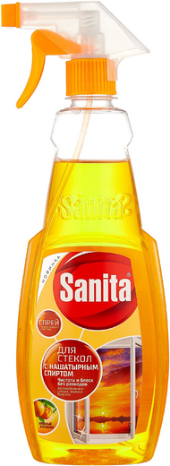 Sanita Средство для мытья стекол с нашатырным спиртом спрей, 500мл